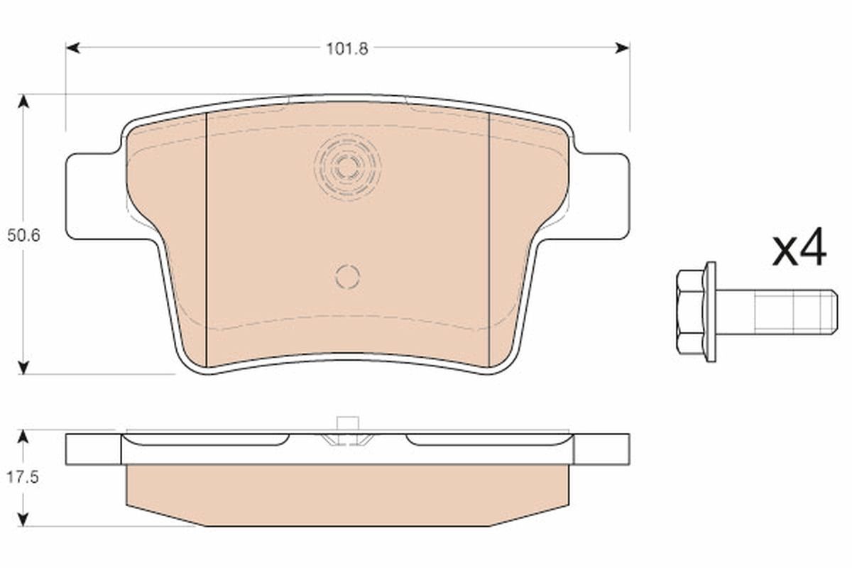 TRW DISC BRAKE PADS - TecDoc 1