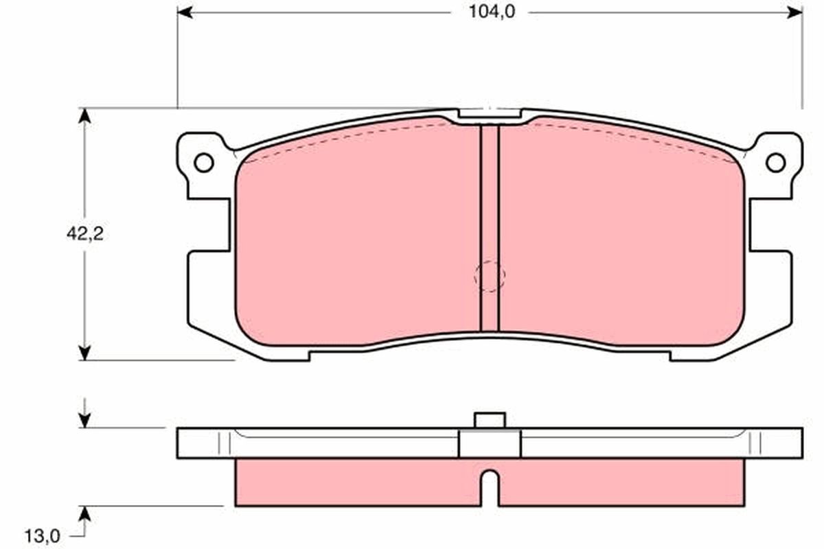 Brake Pad Set, disc brake GDB1025