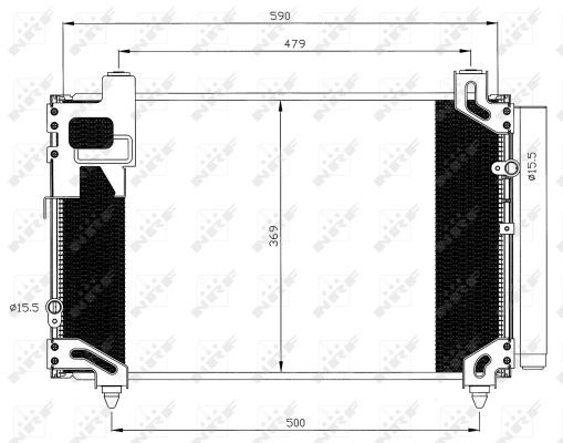 NRF 35596 Condenser, air conditioning