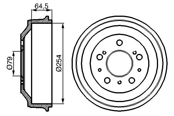 BOSCH 0 986 477 098 Brake Drum