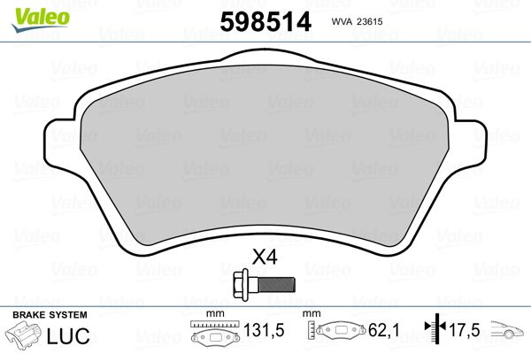 PLAQ FREIN LAND FREELANDER, NEW FRE  9900