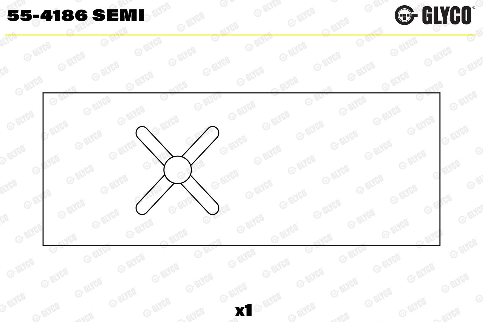 GLYCO 55-4186 SEMI - Lagerbuchse, Pleuel