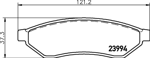 Комплект тормозных колодок, дисковый тормоз 8DB 355 011-671