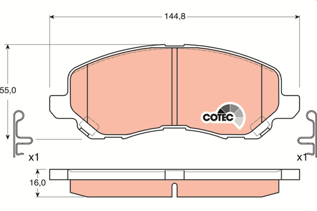 Brake Pad Set, disc brake GDB3287