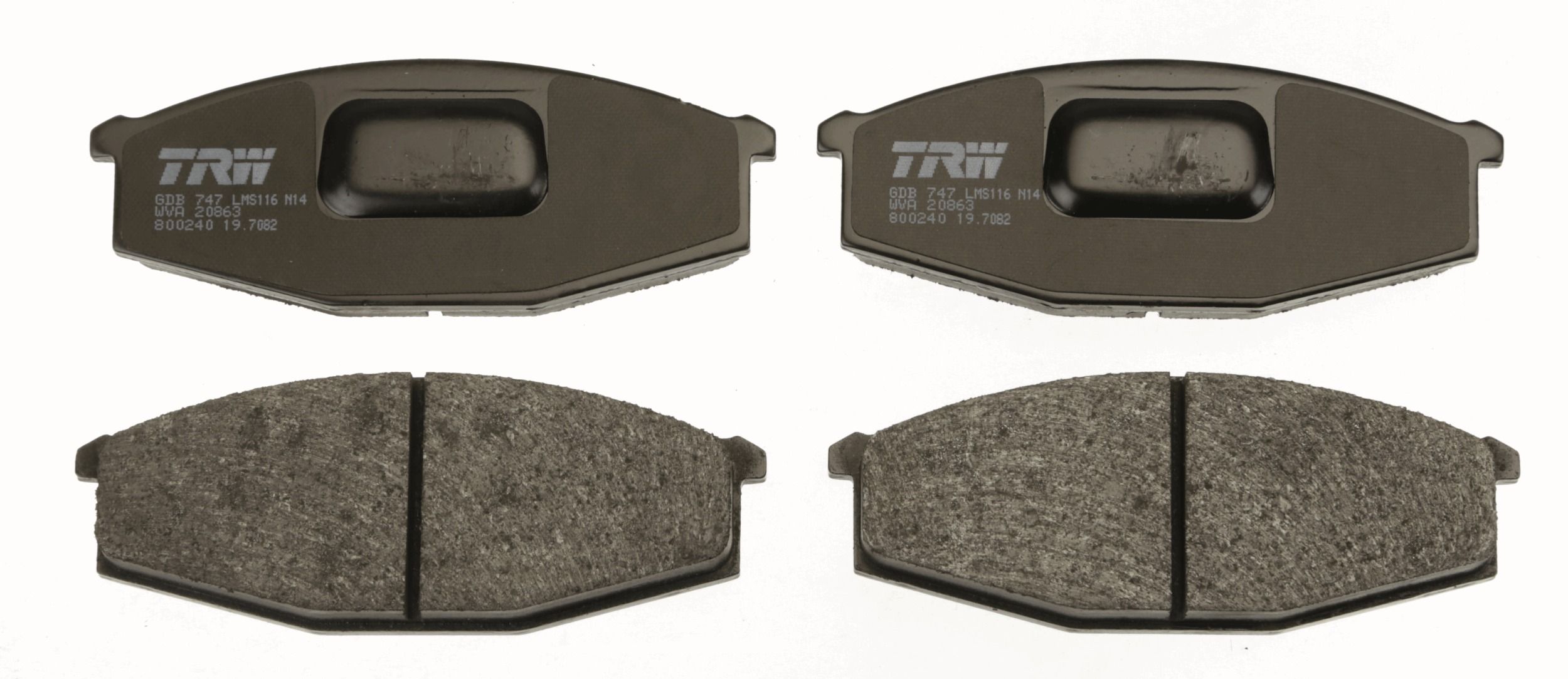 TRW BRAKE PAD SET, DISC BRAKE - TecDoc 2