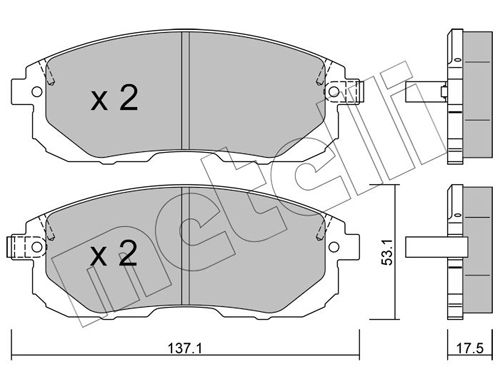 Brake Pad Set, disc brake 22-0876-1