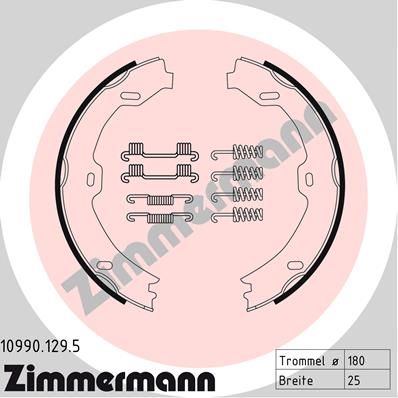 Brake Shoe Set, parking brake 10990.129.5