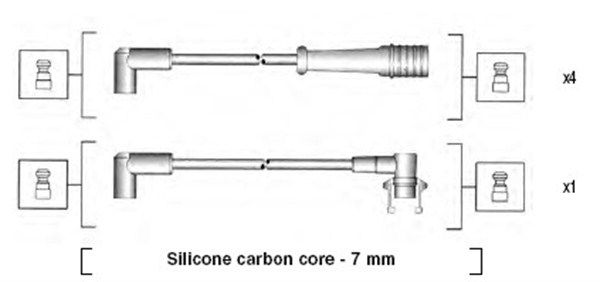 941145440741 MAGNETI MARELLI gyújtókábelkészlet