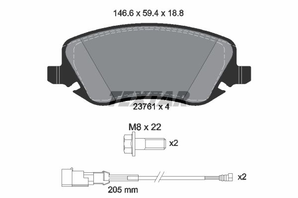 Brake Pad Set, disc brake 2376101