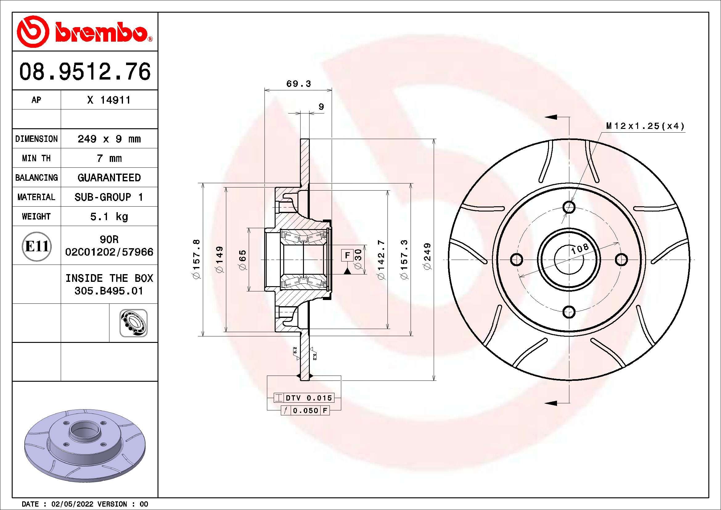 Brake Disc 08.9512.76