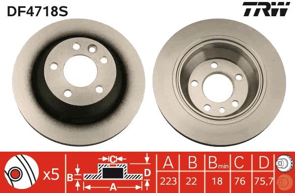 TRW BRAKE DISC - TecDoc 1