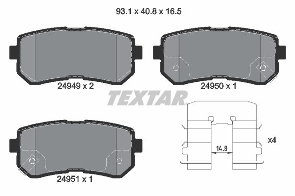 Brake Pad Set, disc brake 2494901