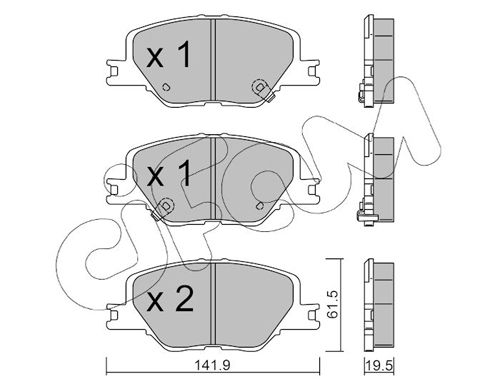 Brake Pad Set, disc brake 822-1177-0