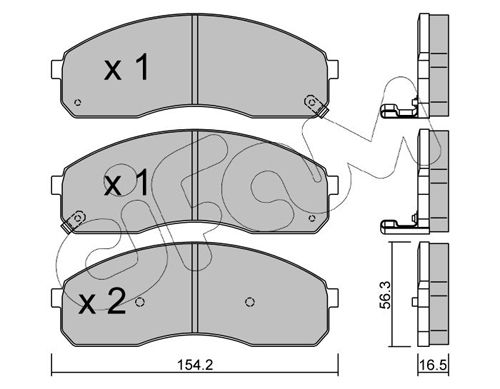 Brake Pad Set, disc brake 822-374-0