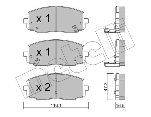 Brake Pad Set, disc brake 22-0629-0