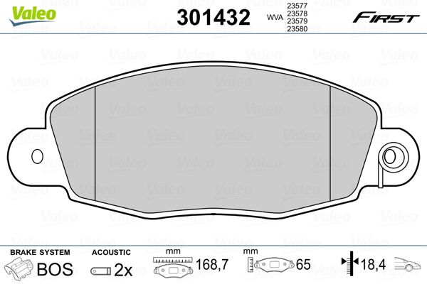 Brake Pad Set, disc brake 301432