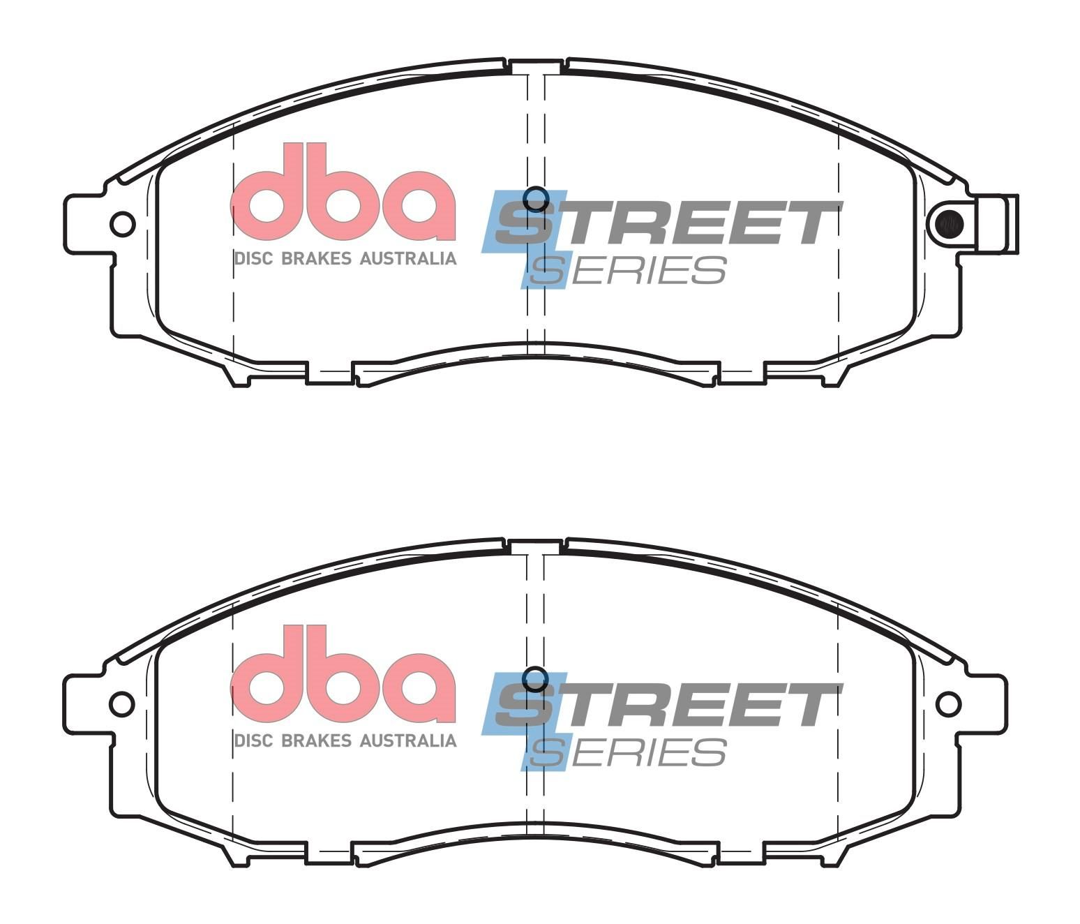 DBA SS STREET SERIES BRAKE PADS [ Nissan Navara 1997-2014 F ] - TecDoc Only