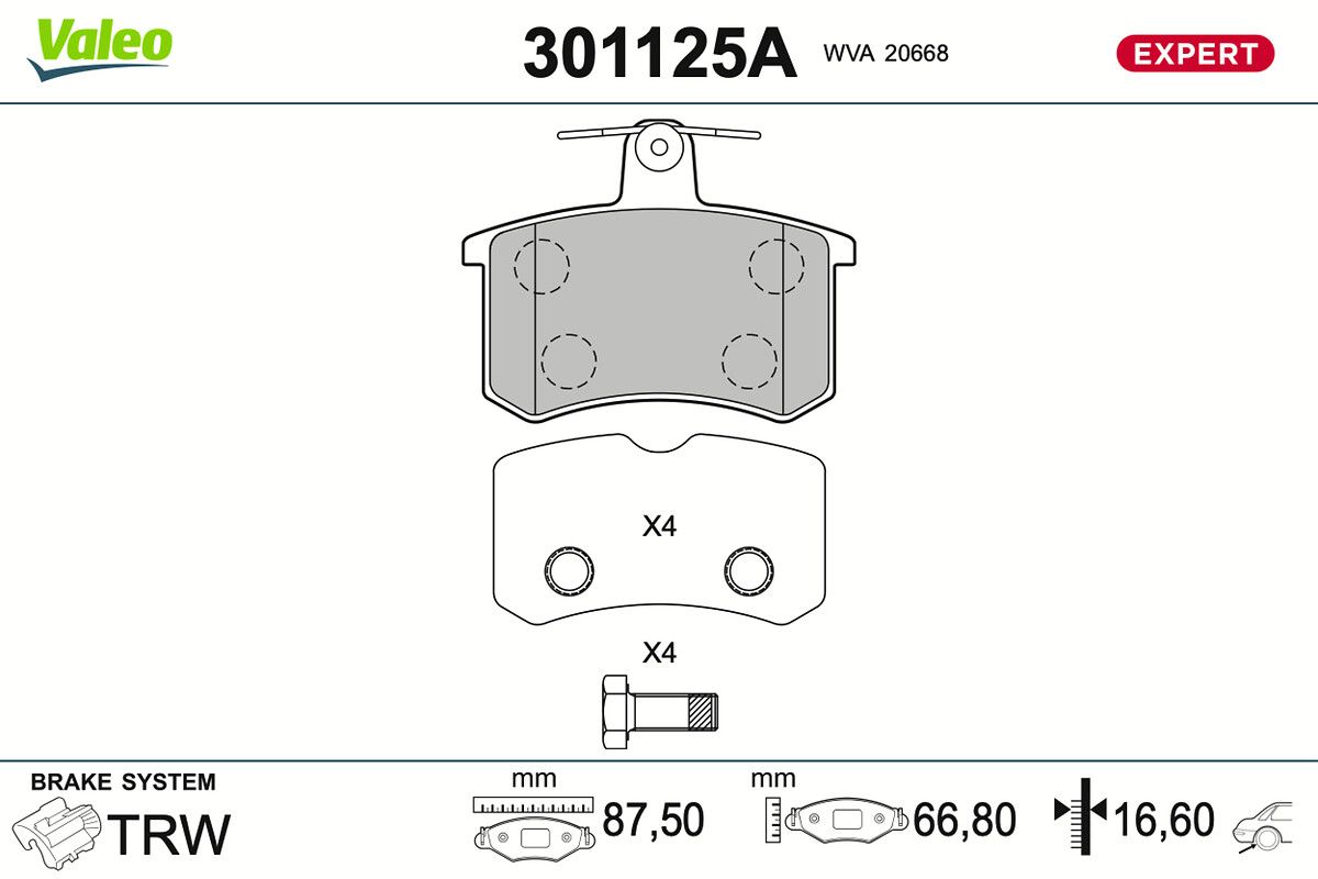 Bremsbelagsatz, Scheibenbremse
