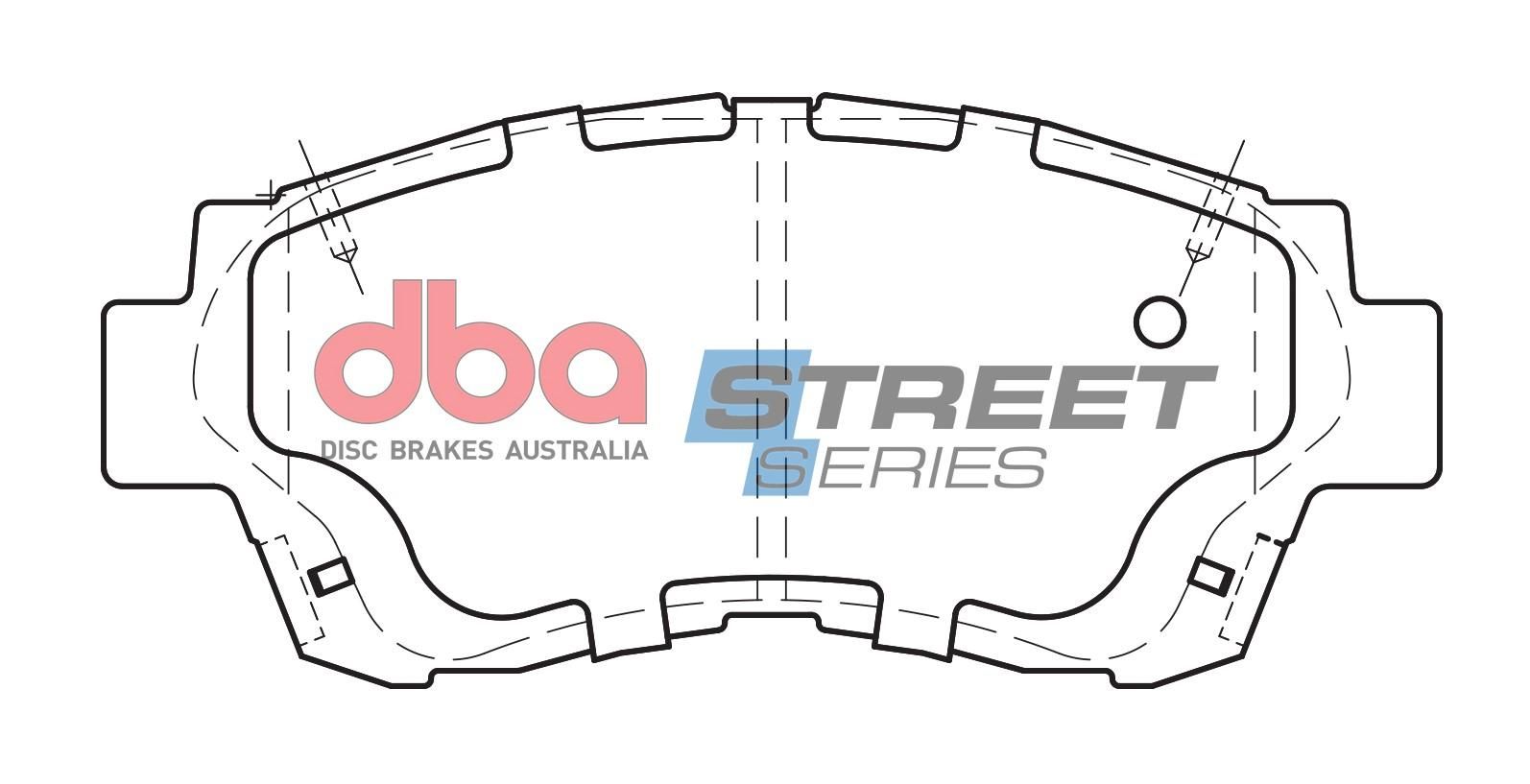 DBA SS STREET SERIES BRAKE PADS [ Holden/Lexus & Toyota 1991-2004 F ](suits wear sensor DBAWS1172 ) - TecDoc Only