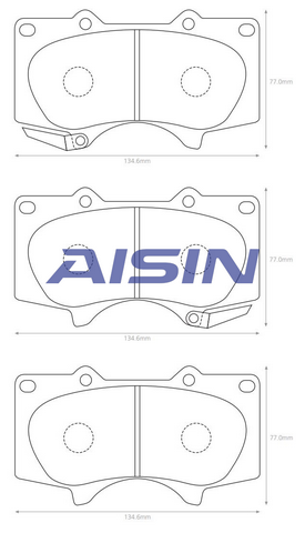 Aisin Brake Pads - Front - TecDoc 2