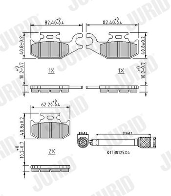 Brake Pad Set, disc brake 573410J