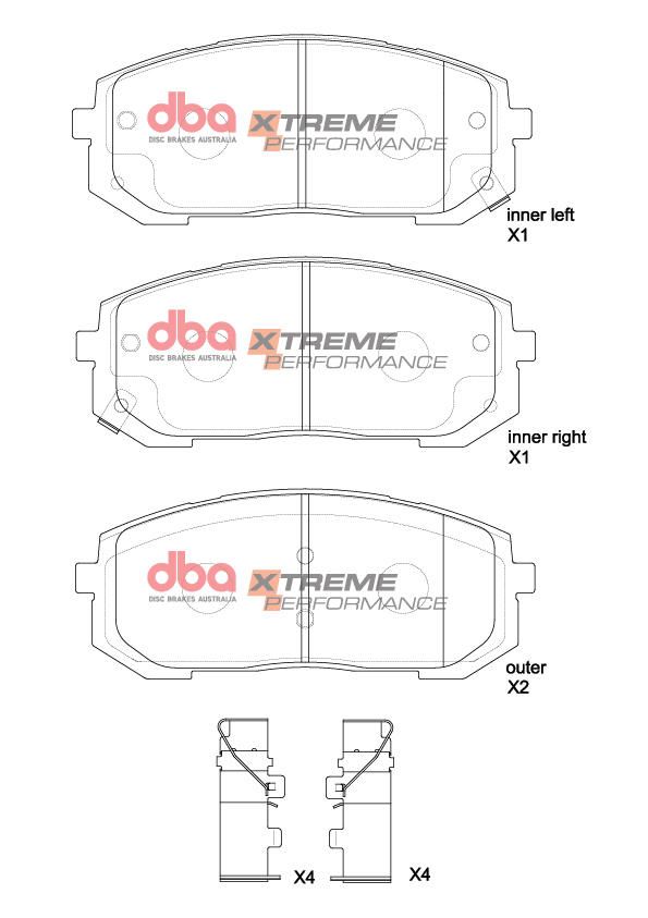 DBA XP PERFORMANCE BRAKE PADS  [Hyundai Tucson 2022-On F ] - TecDoc Only