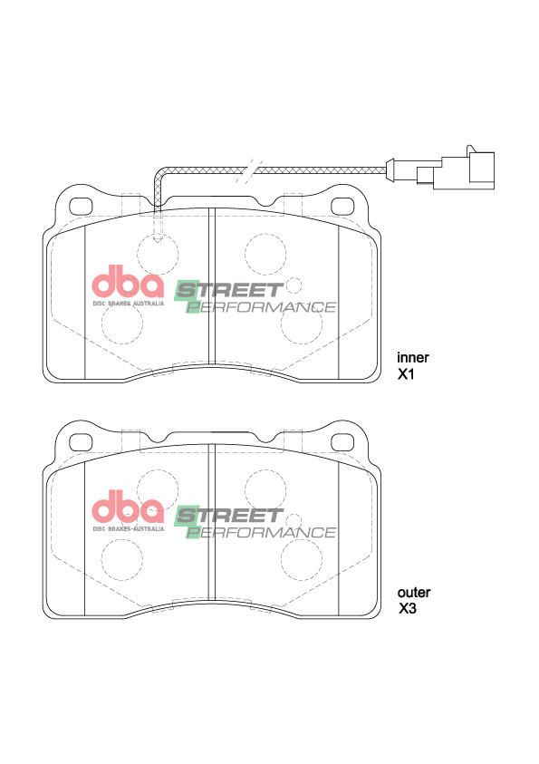 DBA SP PERFORMANCE BRAKE PADS [ Maserati GHIBLI & GHIBLI -S (non dual cast) 08.2013 - F ] - TecDoc Only