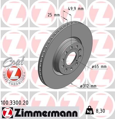 Brake Disc 100.3300.20