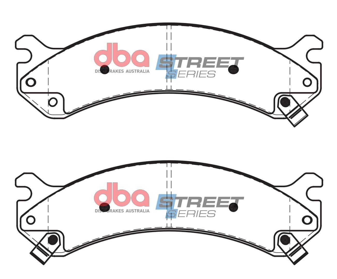 DBA SS STREET SERIES BRAKE PADS [ GMC Sierra 2500 HD 2000 - 2005 F ] - TecDoc Only