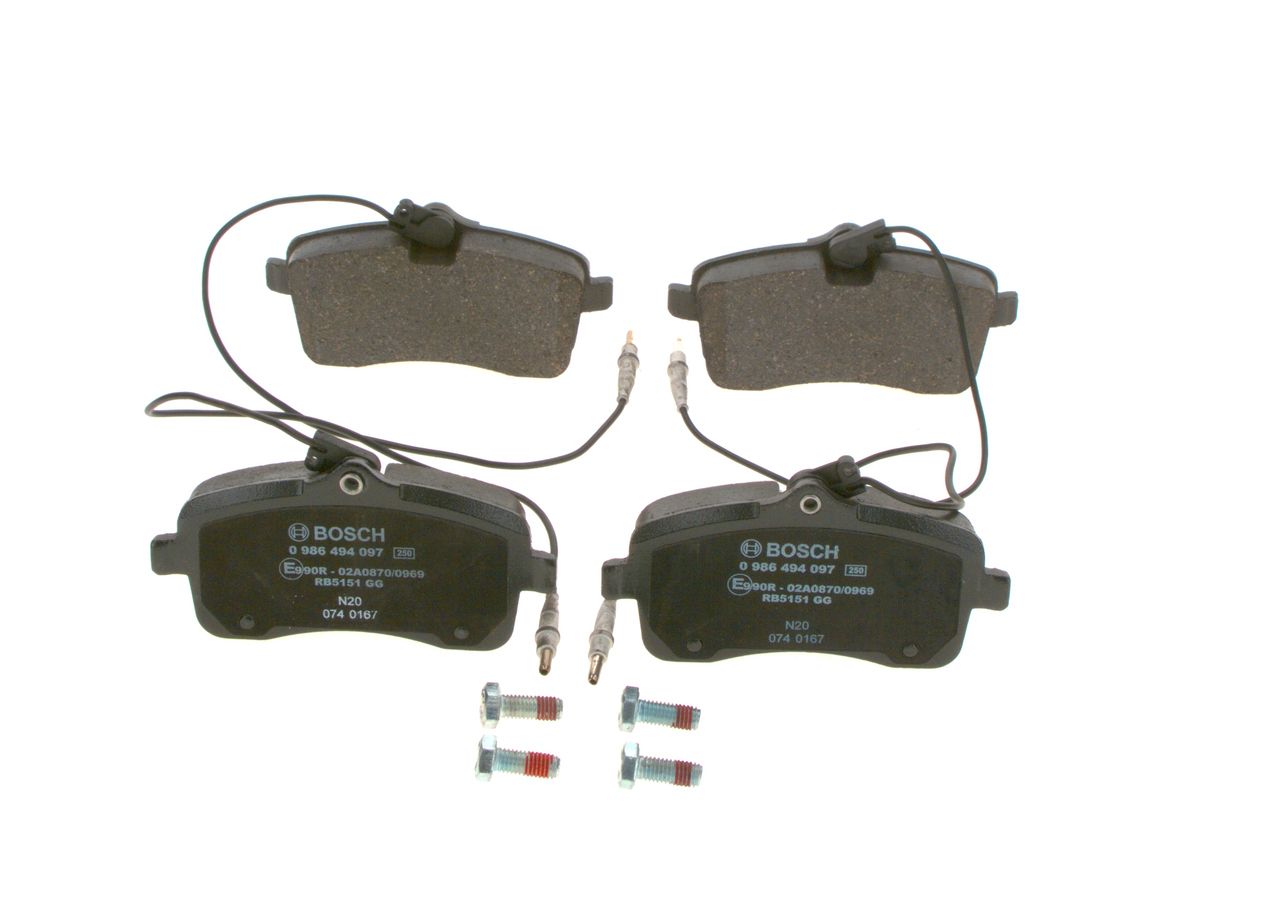 Brake Pad Set, disc brake 0 986 494 097