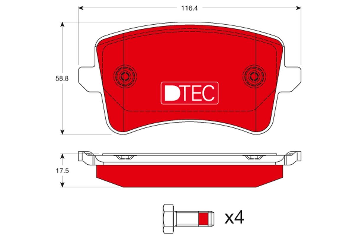 Brake Pad Set, disc brake GDB1765DTE