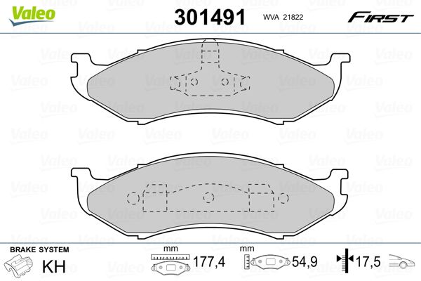 Brake Pad Set, disc brake 301491