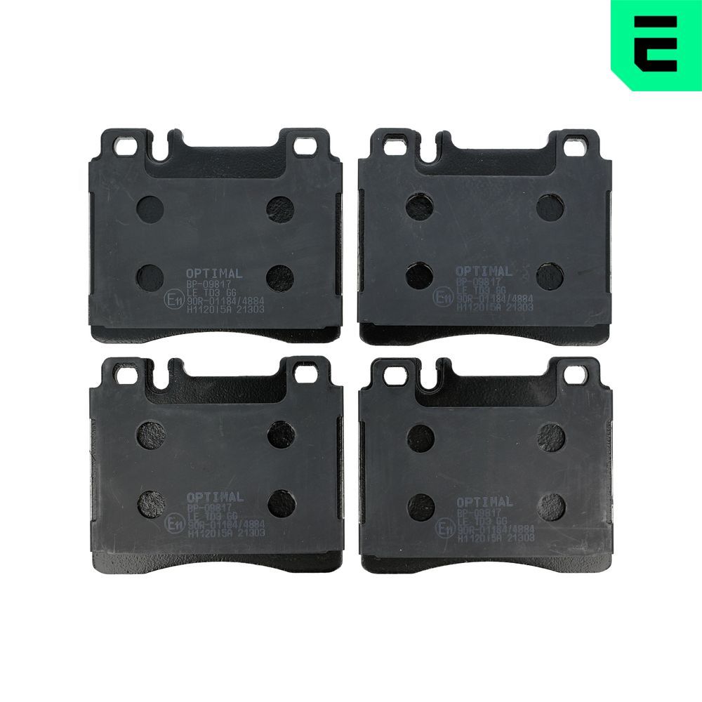 OPTIMAL BP-09817 - Bremsbelagsatz, Scheibenbremse