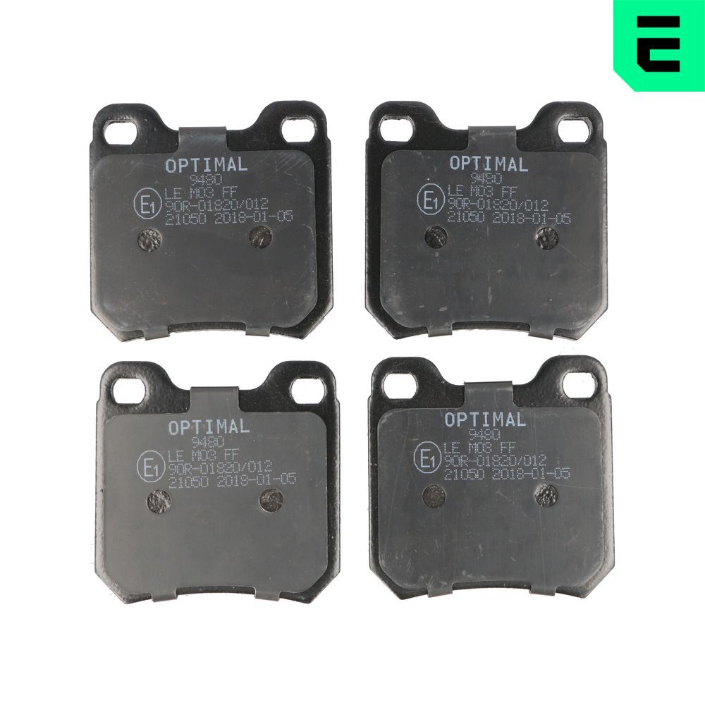 OPTIMAL BP-09480 - Bremsbelagsatz, Scheibenbremse