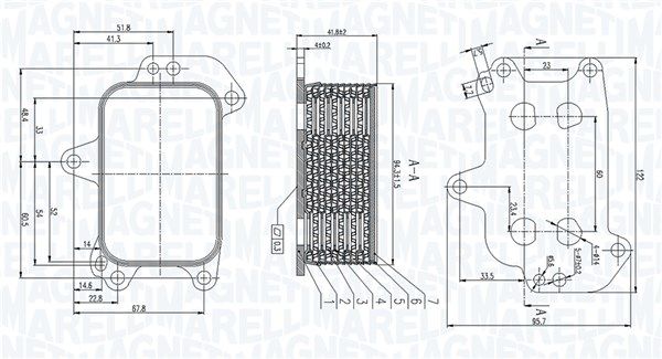 MAGNETI MARELLI 350300005100 Oil Cooler, engine oil