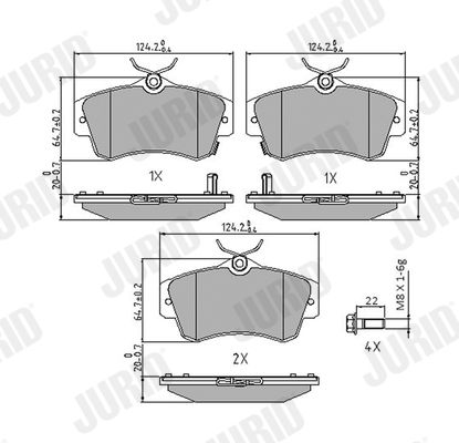 Brake Pad Set, disc brake 573033J