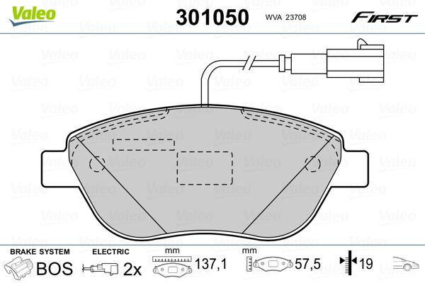 Brake Pad Set, disc brake 301050