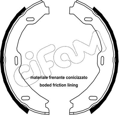 Brake Shoe Set, parking brake 153-241