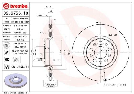 Brake Disc 09.9755.11