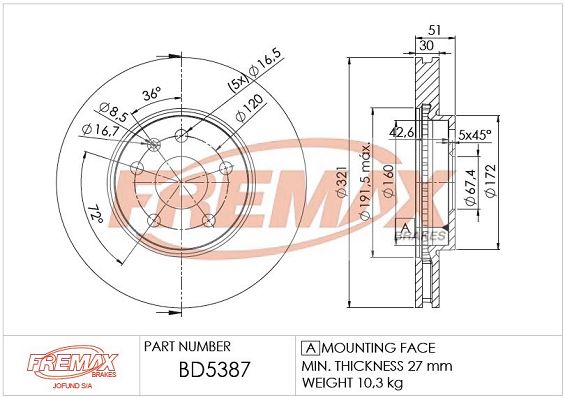 Brake Disc BD-5387