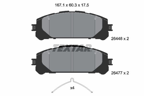 Brake Pad Set, disc brake 2644801