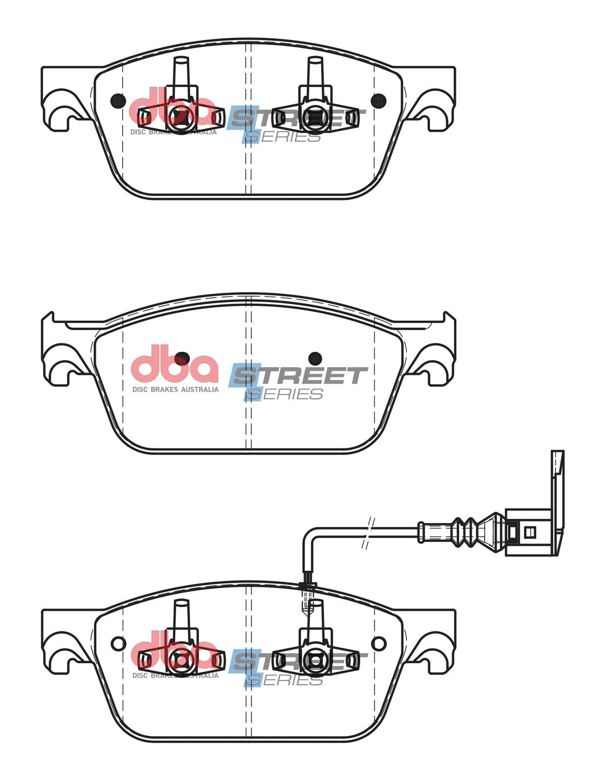 DBA SS STREET SERIES BRAKE PADS [ Volkswagon Multivan/Caravelle/Transporter 2003 - 2015 F ] - TecDoc Only