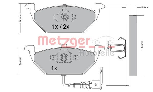 Brake Pad Set, disc brake 1170002