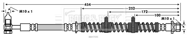 BBH7595 BORG & BECK fékcső