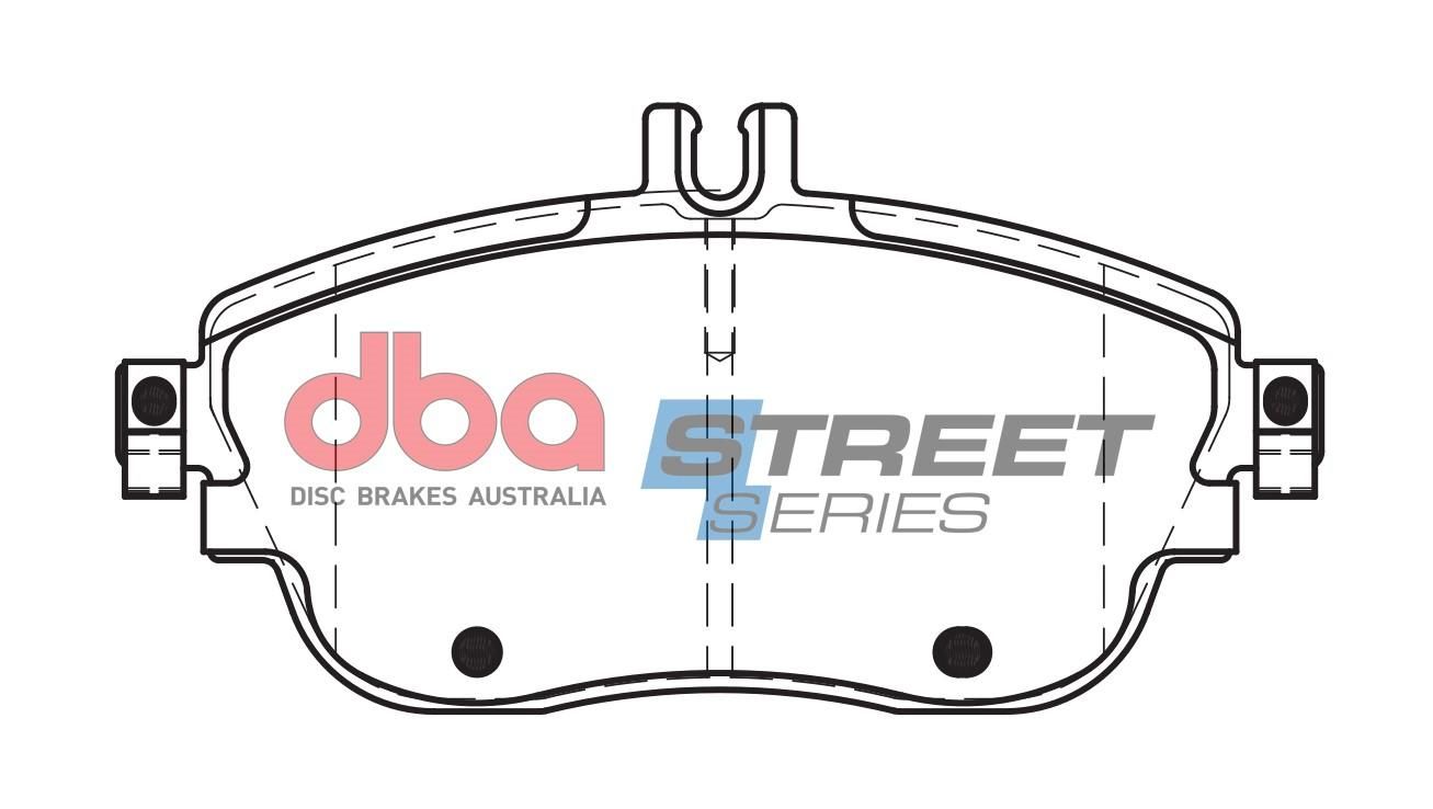 DBA SS STREET SERIES BRAKE PADS [ Mercedes Benz GLA/CLA Class/B Class & A Class 2012 - 2019 F ](suits wear sensor DBAWS1111 ) - TecDoc Only