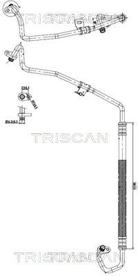 TRISCAN 9010 28001 High-/Low Pressure Line, air conditioning