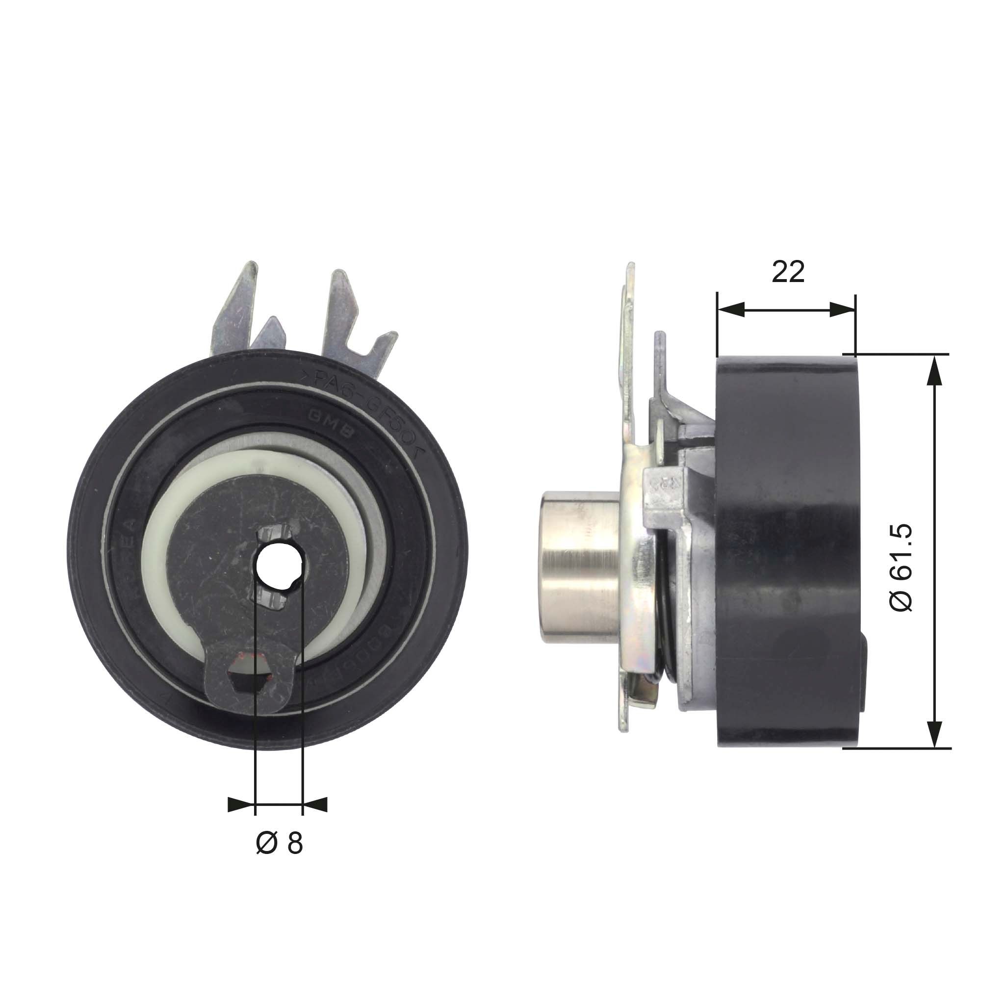 Tensioner Pulley, timing belt T43046