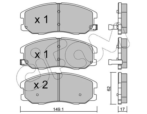 Brake Pad Set, disc brake 822-778-0