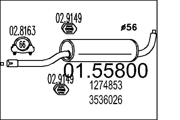 Mittelschalldämpfer