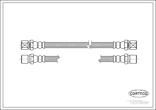 FLEXIBLE DE FREIN BEDFORD-OPEL-V  0705